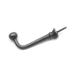 Oakcrafts - Antique Cast Iron Ball End Screw In Coat Hook  - Pack of 4 Hooks