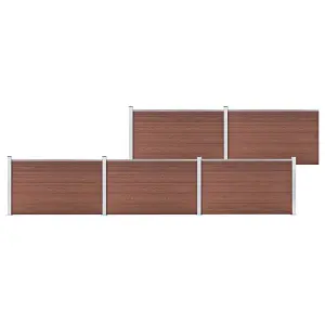 Berkfield Garden Fence WPC 872x106 cm Brown