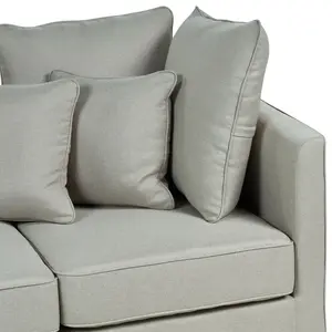 3 Seater Fabric Sofa Grey FENSTAD