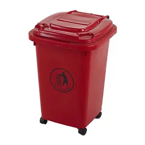 TUFF 50 Litre Wheeled Bin - Red