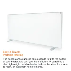 700W Portable Remote Controllable & Wi-Fi Electric Infrared panel Heater (Feet Included)