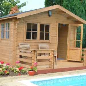 Shire Kinver 14x18 ft & 4 windows Apex Wooden Cabin - Assembly service included