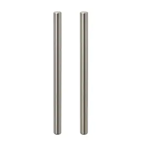 GoodHome Annatto Nickel effect Silver Kitchen cabinets Bar Pull Handle (L)18.8cm (D)32mm, Pack of 2