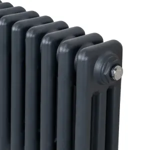 Traditional 3 Column Radiator - 1500 x 202 mm - Anthracite