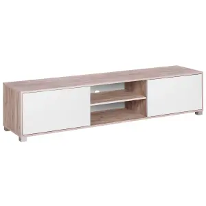 Beliani Modern TV Stand Light Wood LINCOLN