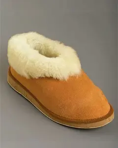 Country Collection Sheepskin Slipper Boot, Natural, 5