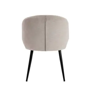 Cloey Canei Upholstered Dining Chair Light Grey