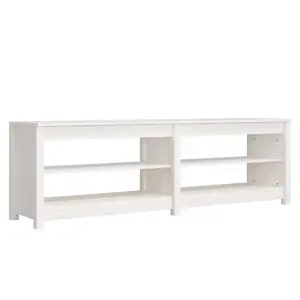 Berkfield Shoe Bench White 160x36.5x50 cm Solid Wood Pine