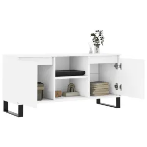 Berkfield TV Cabinet White 104x35x50 cm Engineered Wood