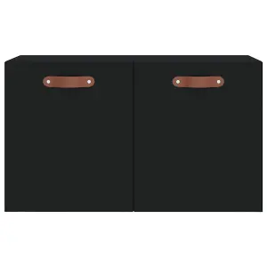 Berkfield Wall Cabinet Black 60x36.5x35 cm Engineered Wood