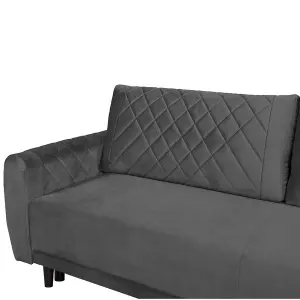 Roma 3 Seater Sofa Bed with Storage - Grey (VELUTTO18)