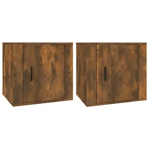 Berkfield Bedside Cabinets 2 pcs Smoked Oak 50x39x47 cm