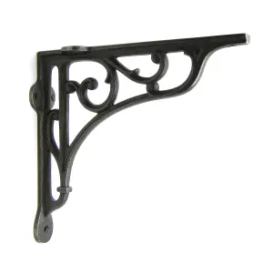 Oakcrafts - Pair of Antique Cast Iron Heritage Shelf Brackets - 180mm x 200mm