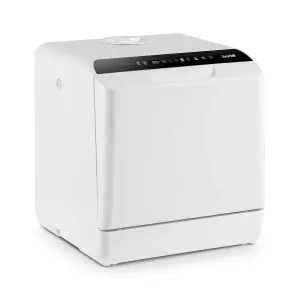 Baridi 2-4 Place Settings Mini Portable Tabletop Dishwasher, 5 Wash Functions