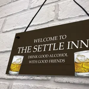 Funny Sign Home Bar Man Cave Sign Pub Hanging Plaque Gin Gift