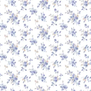 Galerie Pretty Prints Blue Blossom Mini Wallpaper Roll