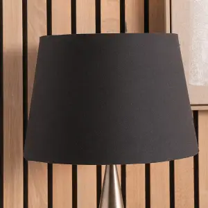 20cm Black Tapered Poly Cotton Lampshade for Table Lamps and Floor Lamps