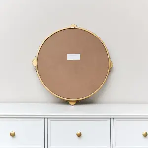 Melody Maison Round Gold Ornate Wall Mirror 56cm x 56cm