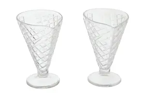 Interiors By Premier Versatile Set Of Four Tapered Sundae Dishes, Durable Sundae Glasses For Desserts, Elegant Ice Cream Bowls