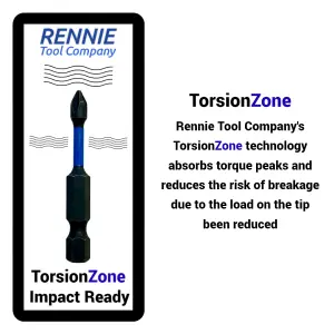 Rennie Tools 10 Pack PZ2 x 150mm Long Magnetic Impact Driver Screwdriver Bits Set Pozidriv (Pozi 2)