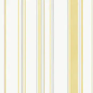 Galerie Smart Stripes 3 Yellow/Grey Casual Stripe Wallpaper Roll