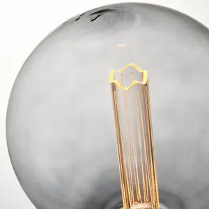 LED Filament Lamp Bulb Smoked Glass 2.8W LED E27 Warm White Globe Bulb