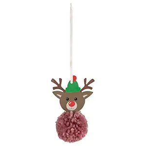 Pom Pom Decoration Kit: Christmas: Reindeer: Pack of 1