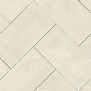 White Modern Tile Effect Anti-Slip Vinyl Flooring for Home, Shops, Offices, 2.8mm Thick Vinyl Sheet-5m(16'4") X 4m(13'1")-20m²