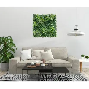 Artificial Plant Flower Living Wall Panels Realistic - Greenwheat - Indoor / Outdoor - 1m x 1m - Home, Garden, Office