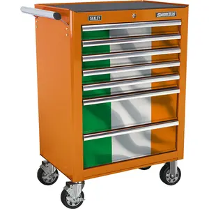 Ireland Portable Tool Chest with 7 Drawers and Locking Storage - 685x465x1005mm