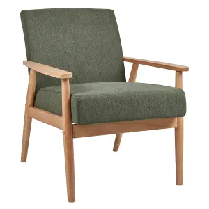 Beliani Retro Armchair ESRUM Fabric Green