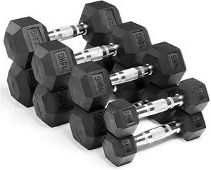 Ironman Rubber Coated Hex 30Kg Dumbbell