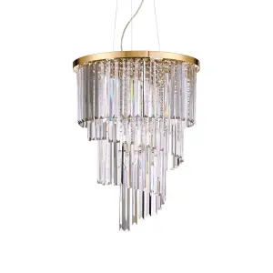 Luminosa Carlton 12 Light Pendant Light Gold, E14