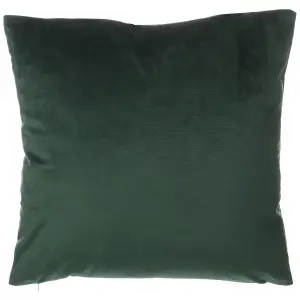 Set of 2 Cushions FREESIA Velvet 45 x 45 cm Plant Dark Green