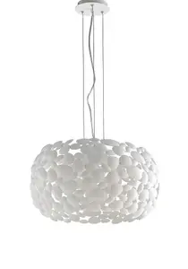 Luminosa DIONISO 3 Light Pendant Ceiling Light White 48x25cm