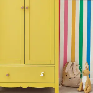 Joules Multicolour Country critters stripe Smooth Wallpaper