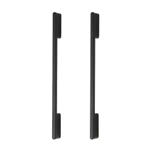 GoodHome Cacao Matt Black Kitchen cabinets Bar Pull Handle (L)22cm (D)30mm, Pack of 2