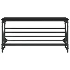 Shoe Rack Black 90x30x45 cm Engineered Wood