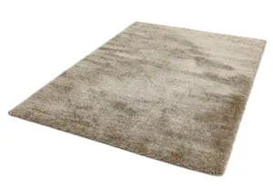 Mink Plain Luxurious Modern Shaggy Polyester Rug for Living Room and Bedroom-120cm X 170cm