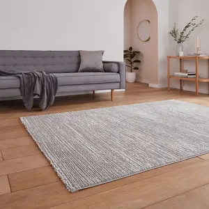 Grey Optical 3D Washable Modern Abstract Dining Room Bedroom & Living Room Rug-120cm X 170cm