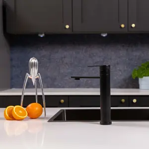 Flode Anka Single Lever Kitchen Tap Mono Design Matt Black