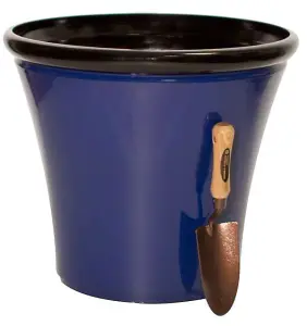 Primrose Royal Blue Glaze Effect Round Planter 50cm