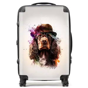 English Cocker Spaniel Splashart Suitcase - Medium