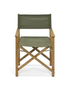 Garden Trading Hayles Directors Canvas Dining Chair Indoor Outdoor Olive Green