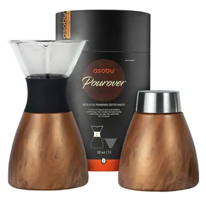 Pour Over Coffee Maker 1000ml Wood