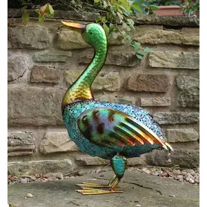 Forsberg Bird Animals Weather Resistant Metal Garden Statue Green/Blue