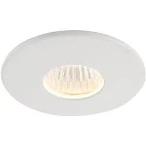 Mini Recessed Downlight Fixture - 4W Warm White COB LED Driver - Matt White