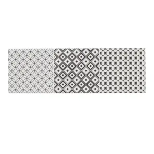 Glina Multicolour Gloss Patterned Ceramic Indoor Wall tile, Pack of 34, (L)297mm (W)97mm