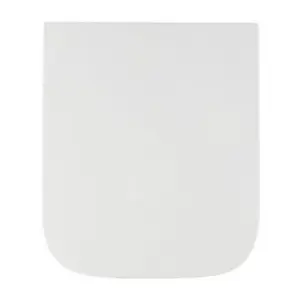 GoodHome Teesta White Square Soft close Toilet seat