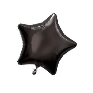 Unique Party Supershape Star Foil Balloon (Pack Of 5) Black (20in)